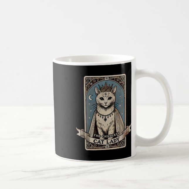 Taza De Café Cartas Tarot Shirt Gato sin Niños Dama Camisa Vota (Derecha)