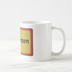 Taza De Café cartel con el nombre de la ciudad de Amberes