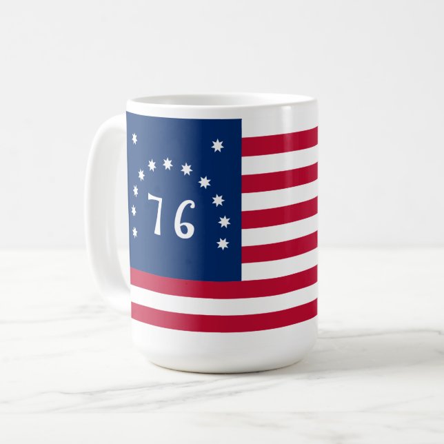 Taza De Café Cartel de Bennington: La bandera de la batalla de  (Anverso izquierdo)