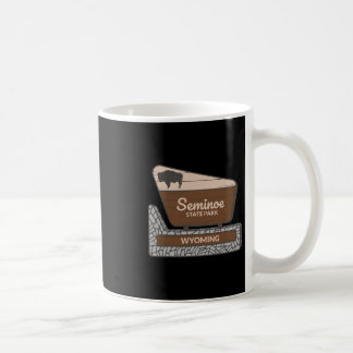 Taza De Café Cartel de bienvenida al Parque Estatal Seminoe Wyo