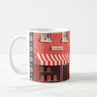 Taza De Café Cartel de ilustración de taxi de bodega de Nueva Y