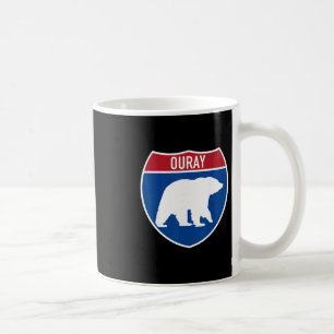 Taza De Café Cartel de la carretera interestatal del oso de Our
