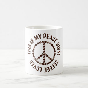 Taza De Café Cartel de paz creativo aislado de COFFER LOVER