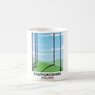 Taza De Café cartel de tren de Staffordshire Inglaterra