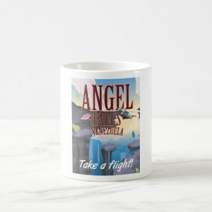 Taza De Café Cartel de viaje a Angel Falls Venezuela