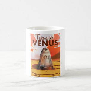 Taza De Café Cartel de viaje a Venus.