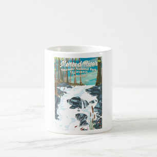 Taza De Café Cartel de viaje al río Merced California