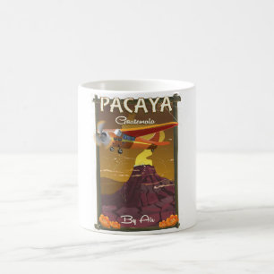 Taza De Café Cartel de viaje al Volcán Pacaya Guatemala