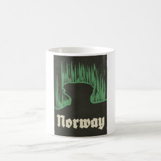 Taza De Café cartel de viaje de esquí a Noruega