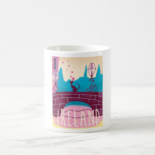 Taza De Café Cartel de viaje de estilo vintage de Irlanda de di
