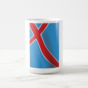 Taza De Café cartel de viaje de la bandera de Noruega