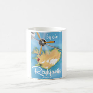 Taza De Café Cartel de viaje de vacaciones a Reikiavik, Islandi