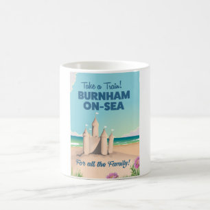 Taza De Café Cartel de viaje del castillo de arena de BURNHAM-O