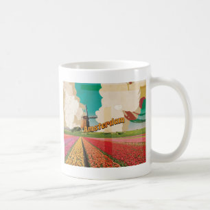Taza De Café Cartel de viaje vintage de Ámsterdam