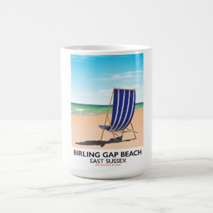 Taza De Café Cartel de viaje vintage de Birling Gap Bea, East S