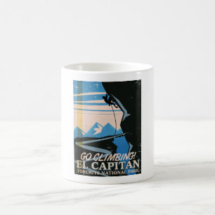 Taza De Café Cartel de viaje vintage de El Capitán
