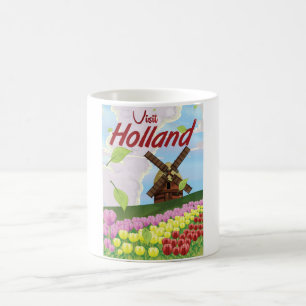 Taza De Café Cartel de viaje vintage de Holanda