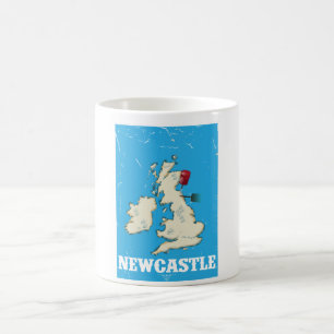 Taza De Café Cartel de viaje vintage Newcastle Gales