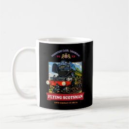 Taza De Café Cartel vintage de la locomotora de vapor Flying Sc