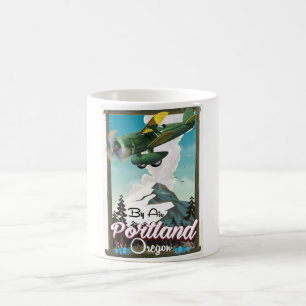 Taza De Café Cartel vintage de viaje a Portland, Oregon