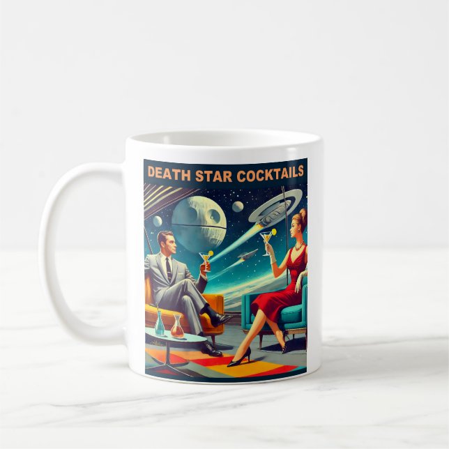 Taza De Café Carteles de viaje espacial Martini Estrella de la  (Izquierda)