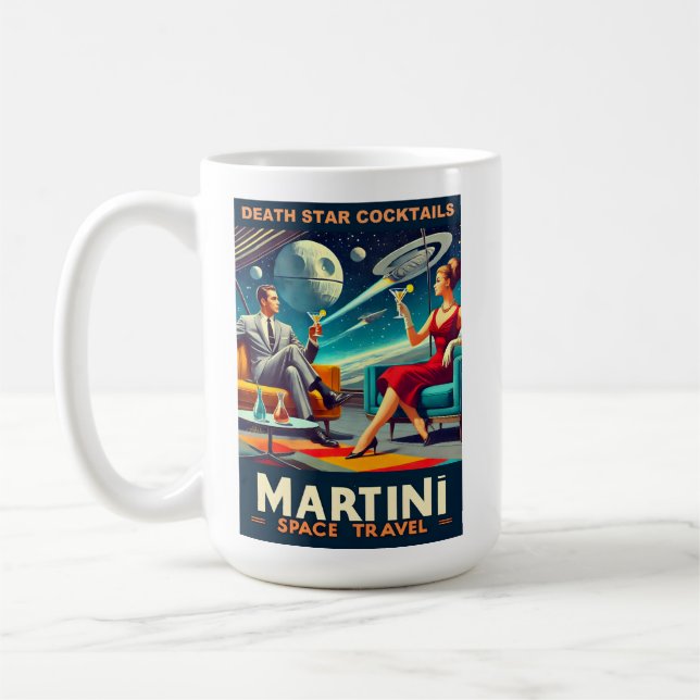 Taza De Café Carteles de viaje espacial Martini Estrella de la  (Izquierda)