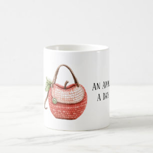 Taza De Café Cartera Manzana Al Día