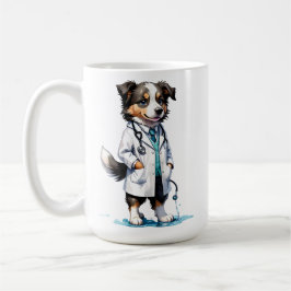 Taza De Café Cartoon Dog Veterinario