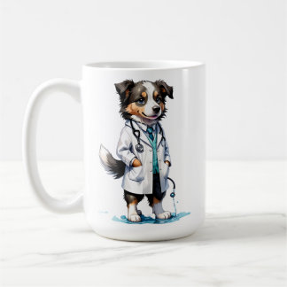 Taza De Café Cartoon Dog Veterinario