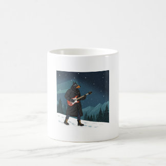 Taza De Café Cartoon Rocker Dog Under the Stars