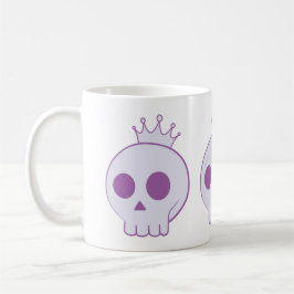 Taza De Café cartoon skull with crown design