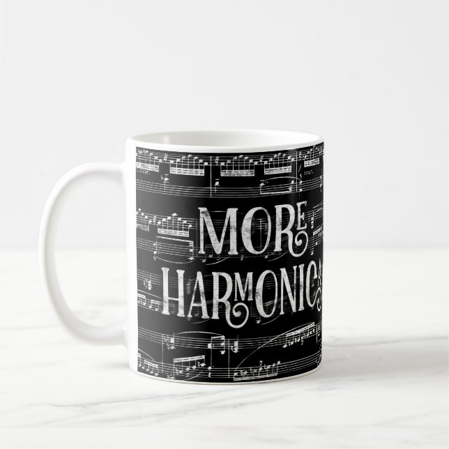 Taza De Café Cartucho más armónico - Música blanca negra (Izquierda)