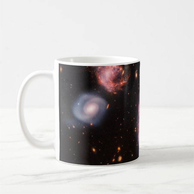 Taza De Café CartWheel Galaxy JWST James Webb Space Telescope (Izquierda)
