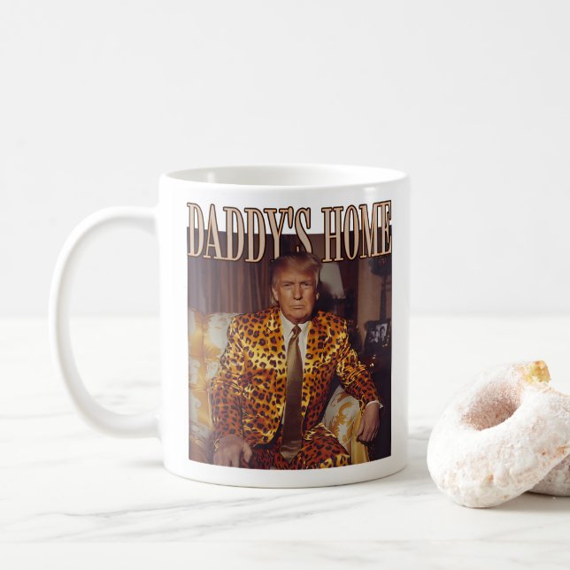 Taza De Café Casa Blanca de Trump Daddys | Trump Gift (Con donut)