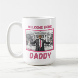 Taza De Café Casa Blanca Patriótica bienvenida a casa papi trum