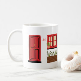 Taza De Café Casa con puerta roja con cita Personalizado
