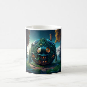 Taza De Café Casa de Emoji Feliz