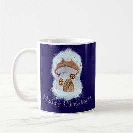 Taza De Café casa de hada de Navidad