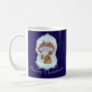 Taza De Café casa de hada de Navidad