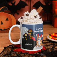 Casa de Halloween de Cute Corgi personalizada