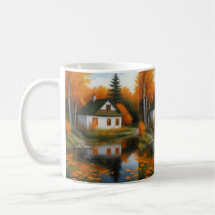 Taza De Café casa de otoño