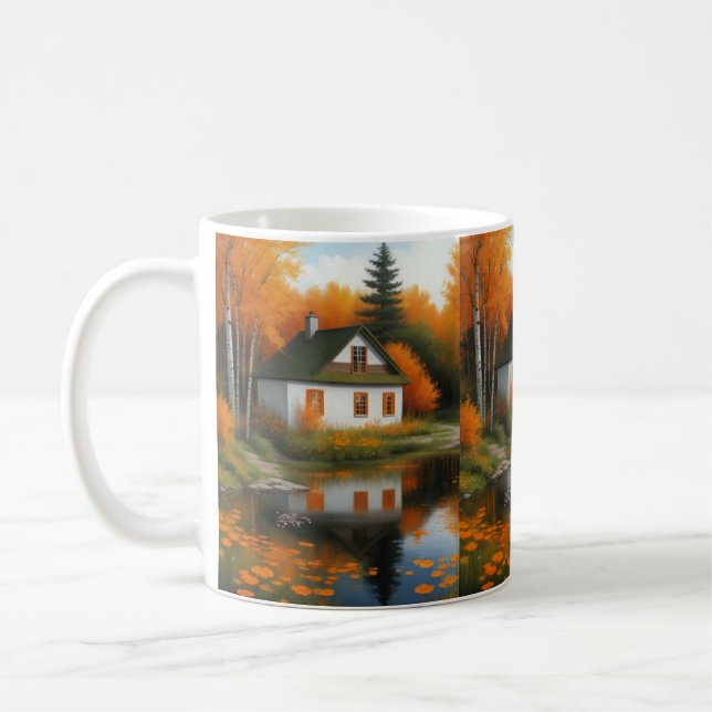 Taza De Café casa de otoño (Izquierda)