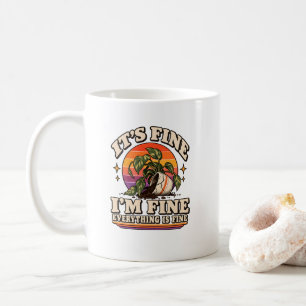Taza De Café Casa de planta de fachada fina Vibe de caos leve
