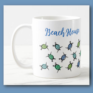 Taza De Café Casa de playa de Sea Turtle