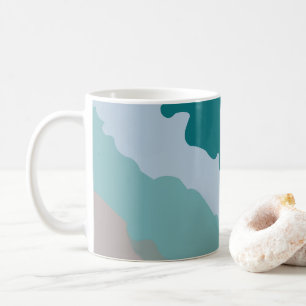 Taza De Café Casa de playa del océano marino