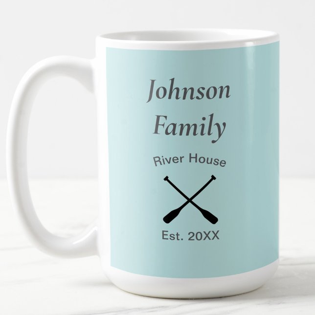 Taza De Café Casa de río nombre de familia personalizado año de (Subido por el creador)
