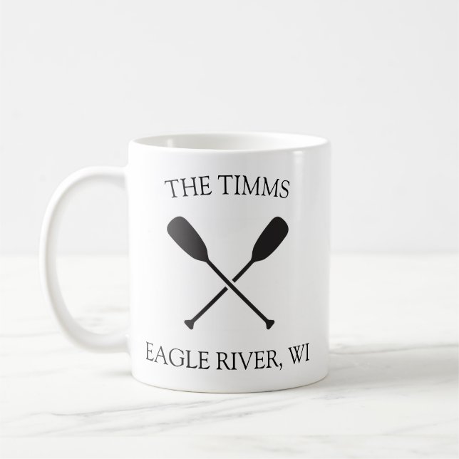 Taza De Café Casa del lago personalizada (Izquierda)