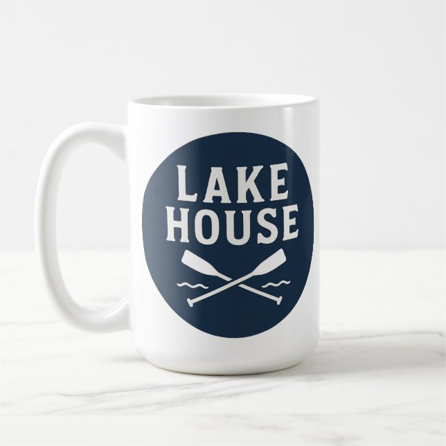 Taza De Café Casa del lago personalizada (Izquierda)