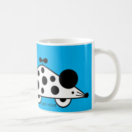 Taza De Café Casa del ratón BW Turquoise Mug