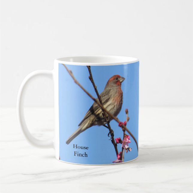 Taza De Café Casa Finch Coffee Mug by BirdingCollectibles (Izquierda)